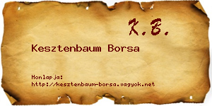Kesztenbaum Borsa névjegykártya
